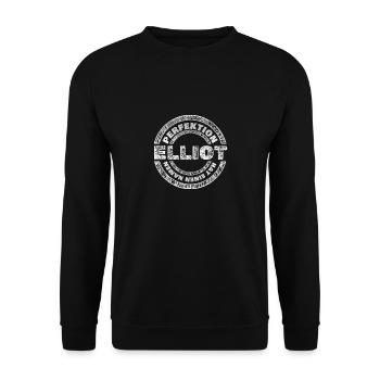 Geschenk für Elliot - Unisex Pullover - Schwarz - Vorne - Alina (178cm) & Michal (187cm)