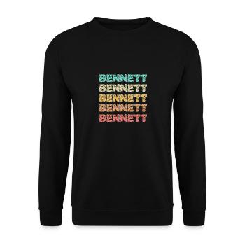 Bennett als Bennett - Unisex Pullover - Schwarz - Vorne - Alina (178cm) & Michal (187cm)