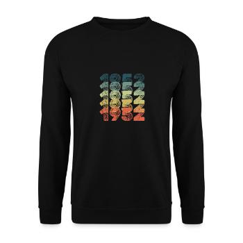 Birthday 1952 - Unisex Sweatshirt - black - Front - Alina (178cm) & Michal (187cm)
