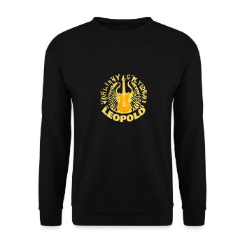 Leopold à la guitare - Sweat-shirt Unisexe - noir - Devant - Alina (178cm) & Michal (187cm)