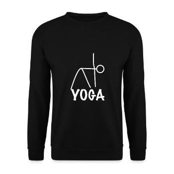 Exercice de yoga - Sweat-shirt Unisexe - noir - Devant - Alina (178cm) & Michal (187cm)