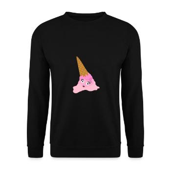 Melted ice cream - Unisex Sweatshirt - black - Front - Alina (178cm) & Michal (187cm)
