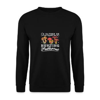 Je préfère chasser les champignons - Sweat-shirt Unisexe - noir - Devant - Alina (178cm) & Michal (187cm)