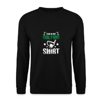Voici ma chemise de golf - Sweat-shirt Unisexe - noir - Devant - Alina (178cm) & Michal (187cm)