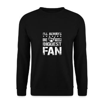 Always be your biggest fan, design for golfing fan - Unisex Sweatshirt - black - Front - Alina (178cm) & Michal (187cm)