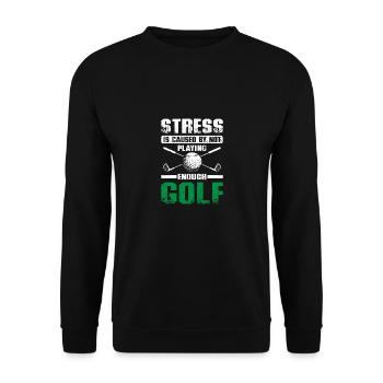 Conception de golf stressante amusante pour les golfeurs - Sweat-shirt Unisexe - noir - Devant - Alina (178cm) & Michal (187cm)