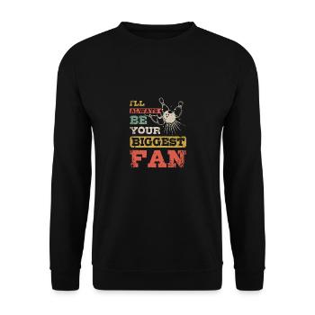 I'll always be your biggest Bowling fan - Unisex Pullover - Schwarz - Vorne - Alina (178cm) & Michal (187cm)