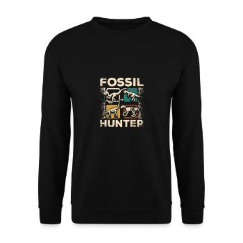 Dinosaur Fossil Hunter Digger for Paleontologist - Unisex Pullover - Schwarz - Vorne - Alina (178cm) & Michal (187cm)