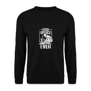 Paleontologist best office ever fossil hunting - Unisex Sweatshirt - black - Front - Alina (178cm) & Michal (187cm)