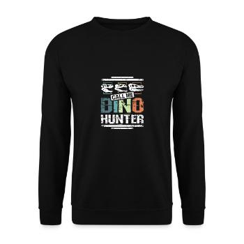 Paleontologist call me dino hunter - Unisex Pullover - Schwarz - Vorne - Alina (178cm) & Michal (187cm)