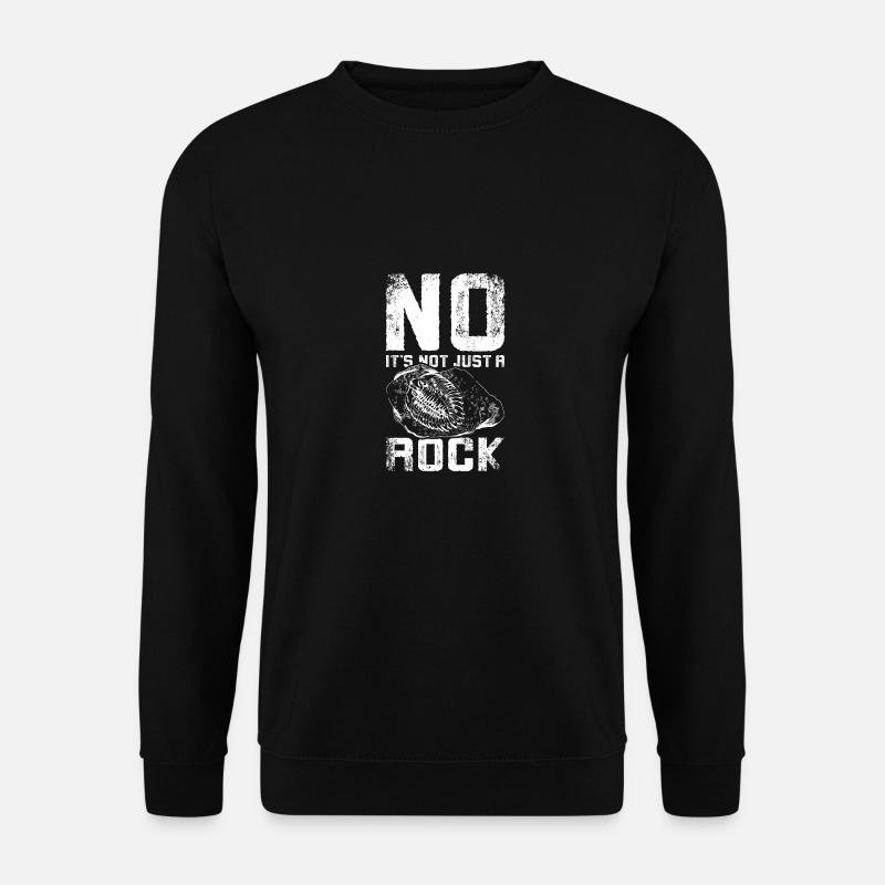 Funny Paleontologist no it's not just a rock - Unisex Pullover - Schwarz