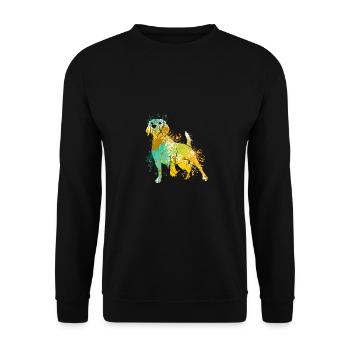 Colorful Splash Art Dog Lover Beagle - Sweat-shirt Unisexe - noir - Devant - Alina (178cm) & Michal (187cm)