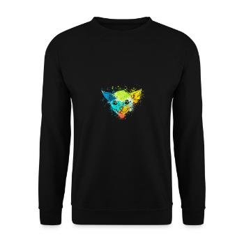 colorful splash art dog lover chihuahua - Unisex Pullover - Schwarz - Vorne - Alina (178cm) & Michal (187cm)