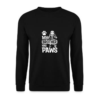 Mon frère a pattes cocker spaniel - Sweat-shirt Unisexe - noir - Devant - Alina (178cm) & Michal (187cm)