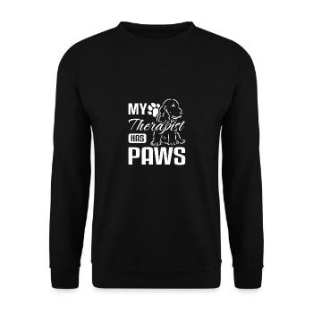 Mon thérapeute a des pattes cocker spaniel - Sweat-shirt Unisexe - noir - Devant - Alina (178cm) & Michal (187cm)