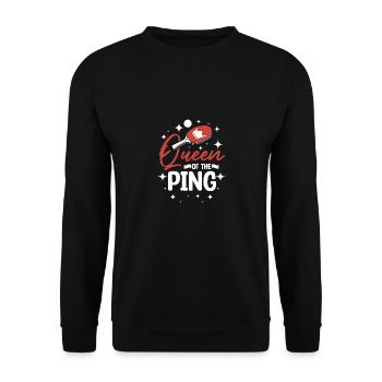 Queen of the ping pong - Unisex Pullover - Schwarz - Vorne - Alina (178cm) & Michal (187cm)