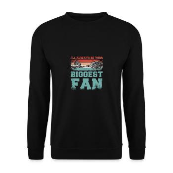 I'll always be your biggest badminton fan - Unisex Pullover - Schwarz - Vorne - Alina (178cm) & Michal (187cm)