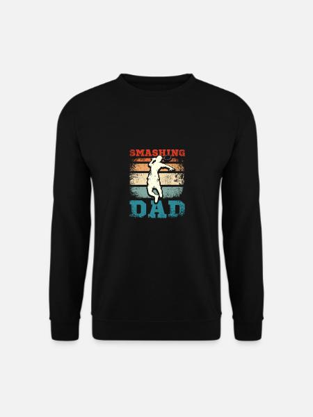 Father's day Smashing badminton dad - Unisex Sweatshirt - black