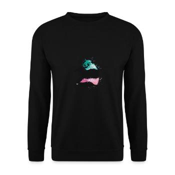 Splash Art Giant Panda Panda Bear Big Panda - Unisex Sweatshirt - black - Front - Alina (178cm) & Michal (187cm)