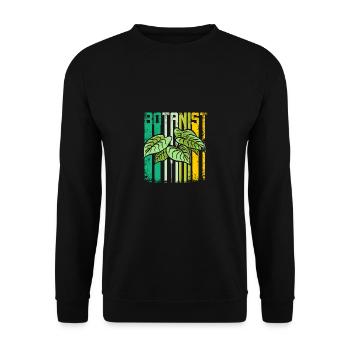 Retro Vintage Horticulturist Botanist - Unisex Pullover - Schwarz - Vorne - Alina (178cm) & Michal (187cm)