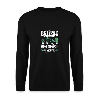 Retired but always a botanist at heart - Unisex Pullover - Schwarz - Vorne - Alina (178cm) & Michal (187cm)