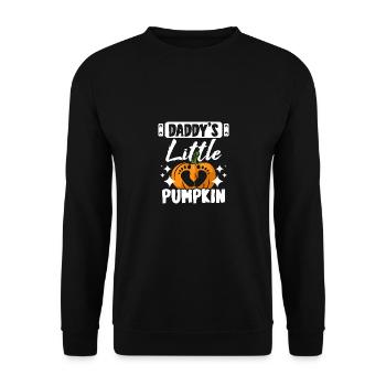 Pregnancy Father Daddy's little pumpkin - Unisex Pullover - Schwarz - Vorne - Alina (178cm) & Michal (187cm)