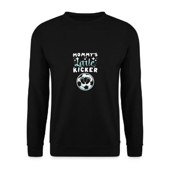 Pregnancy Soccer mommy's little kicker - Unisex Pullover - Schwarz - Vorne - Alina (178cm) & Michal (187cm)