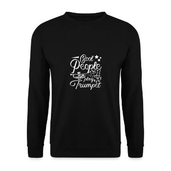 Les trompettistes cool jouent de la trompette - Sweat-shirt Unisexe - noir - Devant - Alina (178cm) & Michal (187cm)