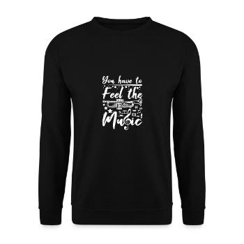 Trumpeters you have to feel the music - Unisex Pullover - Schwarz - Vorne - Alina (178cm) & Michal (187cm)