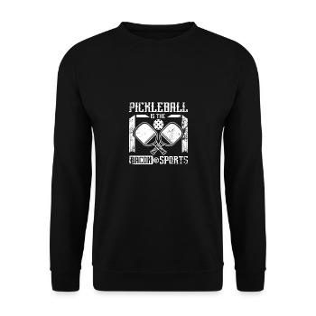 Le pickleball est le bacon du sport - Sweat-shirt Unisexe - noir - Devant - Alina (178cm) & Michal (187cm)