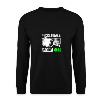 Pickleball mode on - Unisex Pullover - Schwarz - Vorne - Alina (178cm) & Michal (187cm)