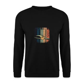 Pickleball Vintage Rétro - Sweat-shirt Unisexe - noir - Devant - Alina (178cm) & Michal (187cm)