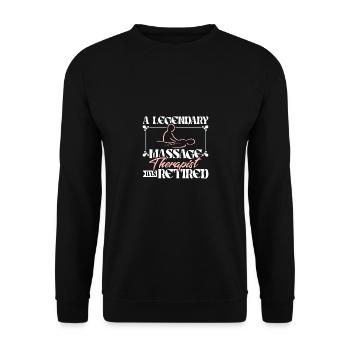 A legendary Massage therapist has retired - Unisex Pullover - Schwarz - Vorne - Alina (178cm) & Michal (187cm)