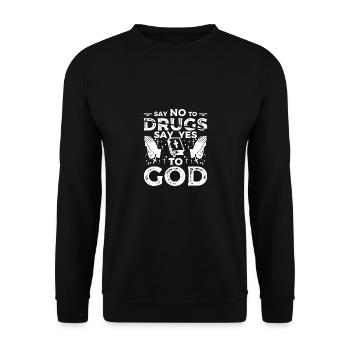 Dites non aux drogues Dites oui à Dieu Ruban rouge - Sweat-shirt Unisexe - noir - Devant - Alina (178cm) & Michal (187cm)