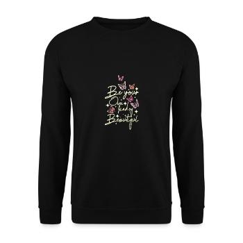Soyez votre propre genre de beau papillon - Sweat-shirt Unisexe - noir - Devant - Alina (178cm) & Michal (187cm)