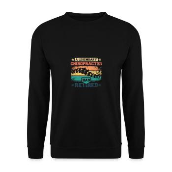 A legendary chiropractor has retired - Unisex Sweatshirt - black - Front - Alina (178cm) & Michal (187cm)
