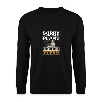 Je ne peux pas avoir de projets avec mon border collie - Sweat-shirt Unisexe - noir - Devant - Alina (178cm) & Michal (187cm)