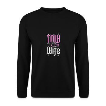 Femme de remorquage, femme de conducteur de dépanneuse - Sweat-shirt Unisexe - noir - Devant - Alina (178cm) & Michal (187cm)