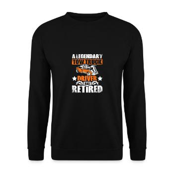 A legendary tow truck driver has retired - Unisex Sweatshirt - black - Front - Alina (178cm) & Michal (187cm)