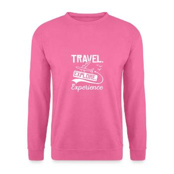 Travel Explore Experience - Unisex Pullover - Pink - Vorne