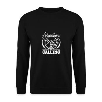 Travel adventure is calling - Unisex Sweatshirt - black - Front - Alina (178cm) & Michal (187cm)