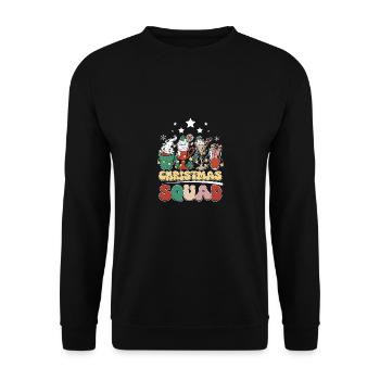 Vintage Groovy christmas squad - Unisex Pullover - Schwarz - Vorne - Alina (178cm) & Michal (187cm)