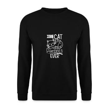 Maman chat et papa chat, les meilleurs parents de chats de tous les temps - Sweat-shirt Unisexe - noir - Devant - Alina (178cm) & Michal (187cm)