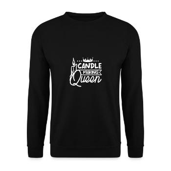 Reine de la fabrication de bougies - Sweat-shirt Unisexe - noir - Devant - Alina (178cm) & Michal (187cm)