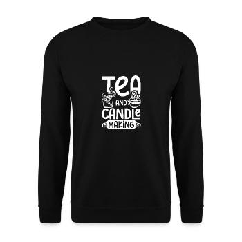 Fabrication de thé et de bougies - Sweat-shirt Unisexe - noir - Devant - Alina (178cm) & Michal (187cm)