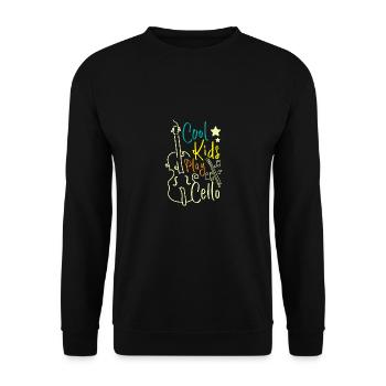 For Children Cool kids play cello - Unisex Sweatshirt - black - Front - Alina (178cm) & Michal (187cm)