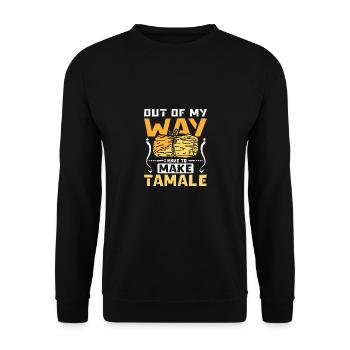 Out of my way I have to make tamale - Unisex Pullover - Schwarz - Vorne - Alina (178cm) & Michal (187cm)