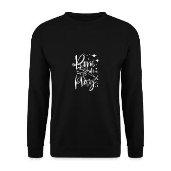 Né pour jouer du violoncelle - Sweat-shirt Unisexe - noir - Devant - Alina (178cm) & Michal (187cm)