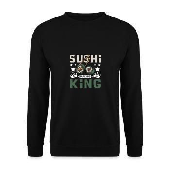 Sushi making king - Unisex Pullover - Schwarz - Vorne - Alina (178cm) & Michal (187cm)
