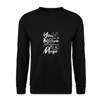 You have to feel the music violinist - Unisex Sweatshirt - black - Front - Alina (178cm) & Michal (187cm)